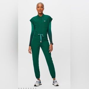 Figs Hunter green Rafaela jumpsuit